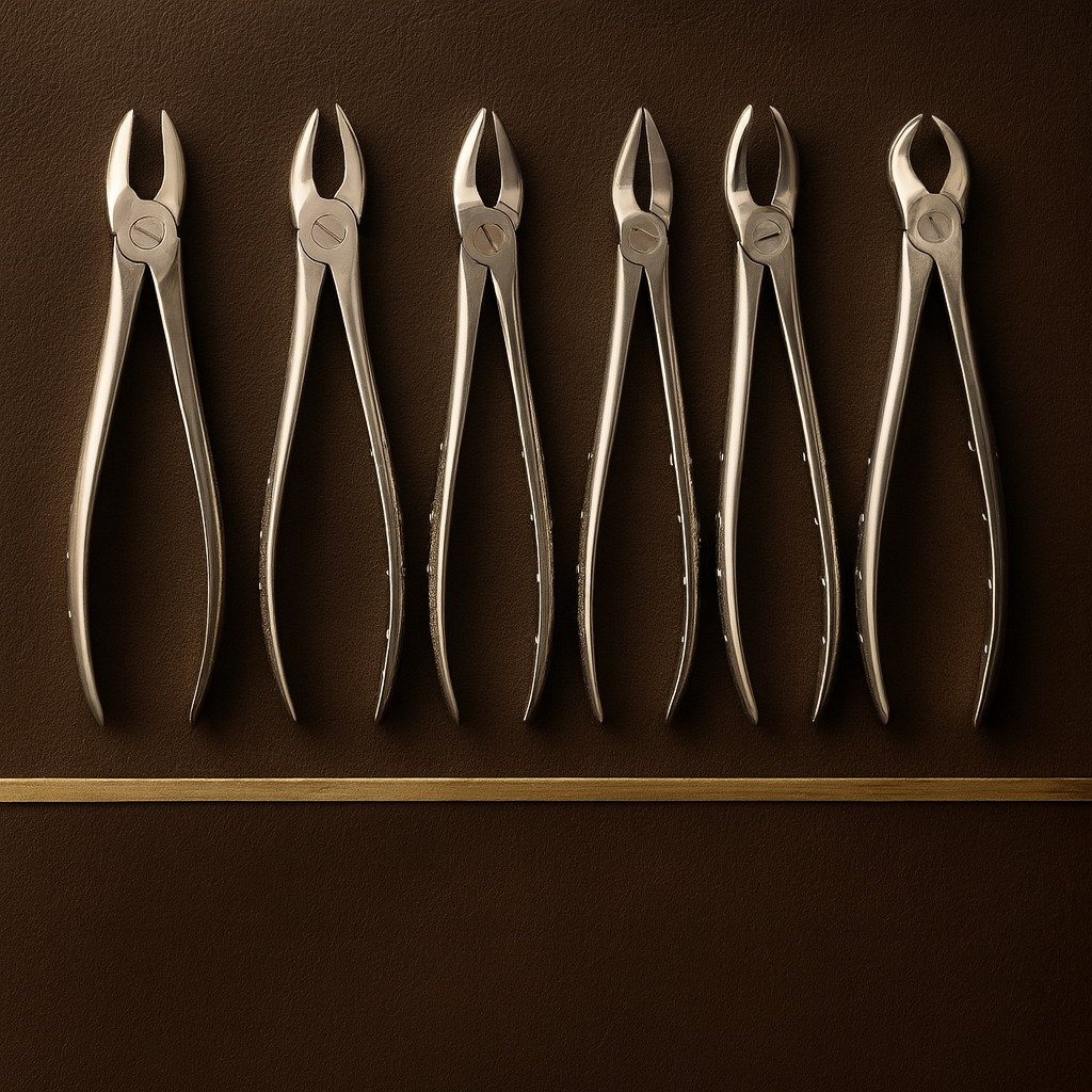 10 piece surgical steel forceps set with fenestrated handles for precision grip — Dental Bench