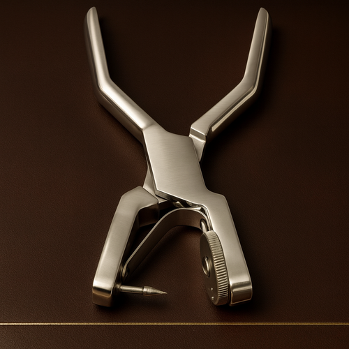 ainsworth style revolving punch pliers 17cm stainless steel with storage pouch — Dental Bench
