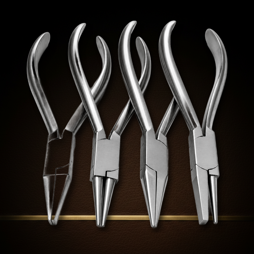 orthodontic utility pliers set 4 piece stainless steel with box joint constructi — Dental Bench