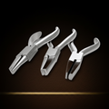3 piece orthodontic pliers set 14 cm with round half round concave jaws — Dental Bench