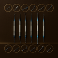 set of 6 double ended sculpting tools titanium coated for non stick application — Dental Bench