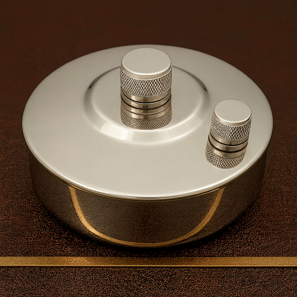 jewellers alcohol spirit lamp in polished stainless steel with snuffer cap — Dental Bench