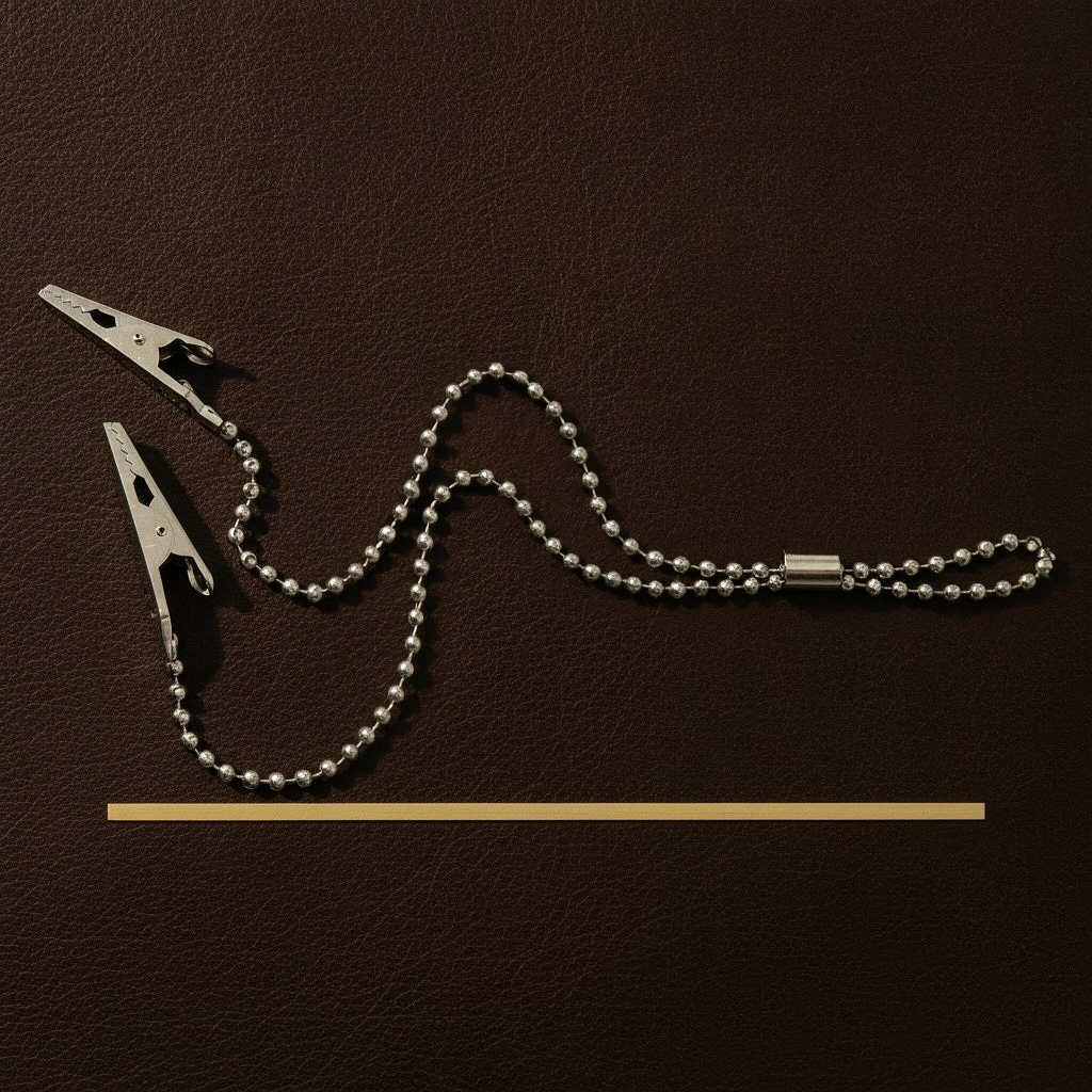 flexible holding chain with locking crocodile clips 15 inch 38cm stainless steel — Dental Bench