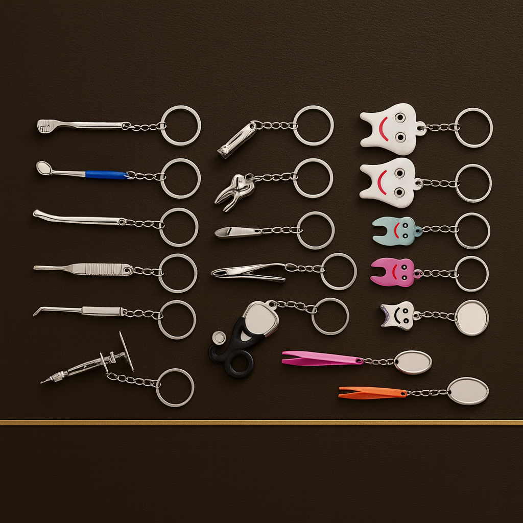 miniature dental medical instrument keyrings in 18 assorted styles — Dental Bench