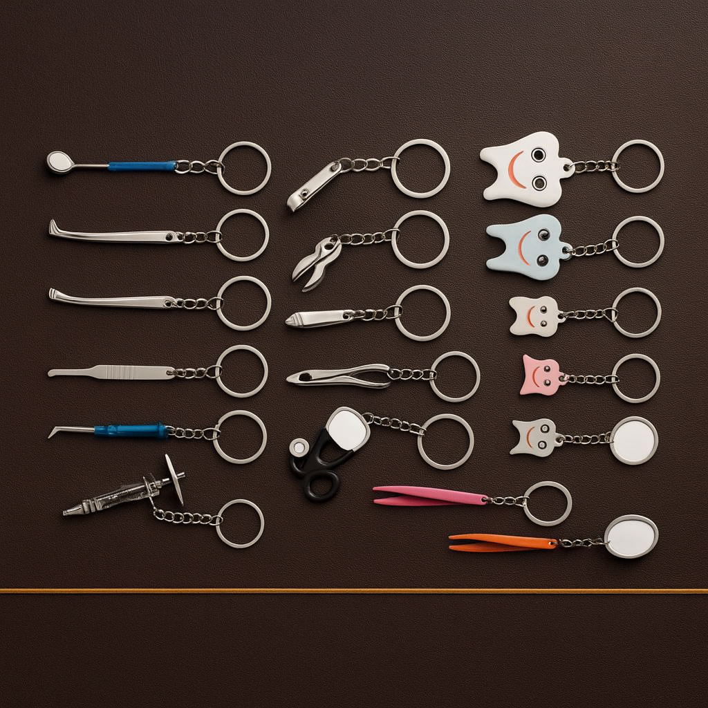 miniature dental medical instrument keyrings in 18 assorted styles — Dental Bench
