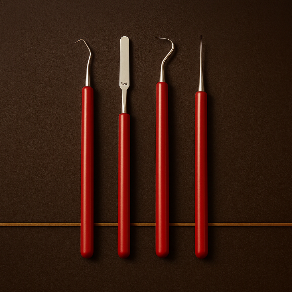 professional 4 piece pvc wax carving tool set single ended metal clay sculpting  — Dental Bench
