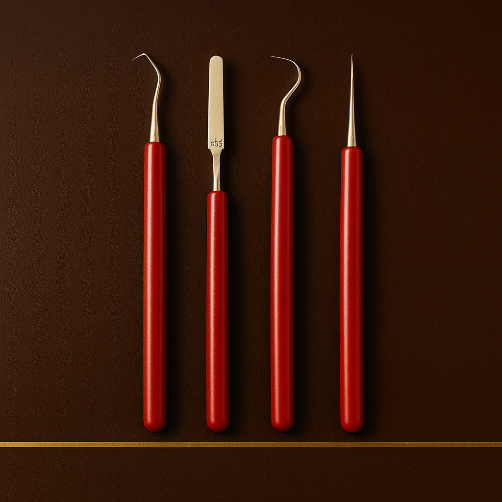 professional 4 piece pvc wax carving tool set single ended metal clay sculpting  — Dental Bench