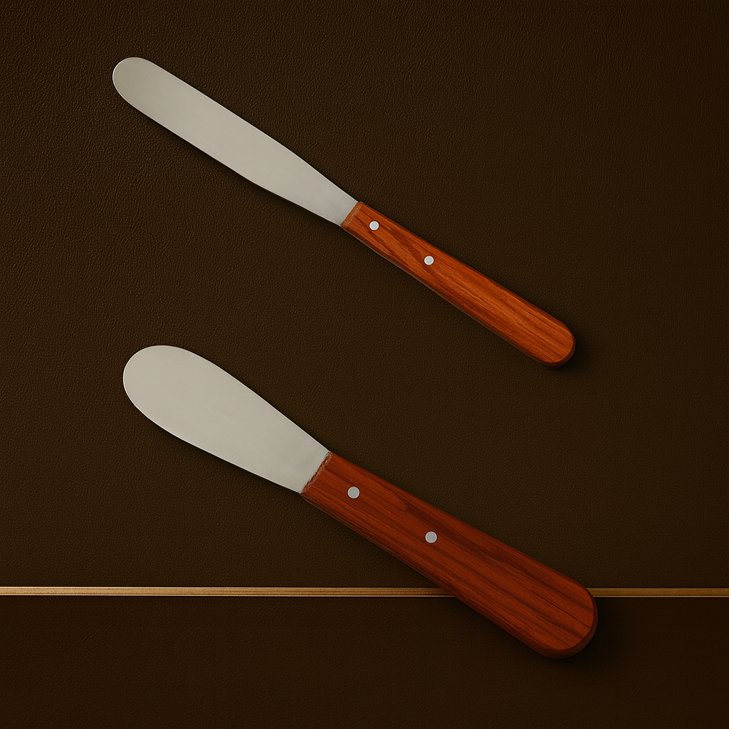 stainless steel dental spatula set for plaster mixing 152 mm 203 mm — Dental Bench