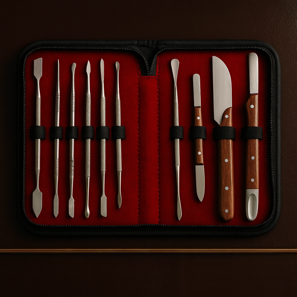 surgical steel wax carving modelling kit 10 double ended tools — Dental Bench