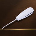 surgical luxation elevator with 3 mm down angled tip and black handle — Dental Bench