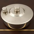 jewellers alcohol spirit lamp in polished stainless steel with snuffer cap — Dental Bench