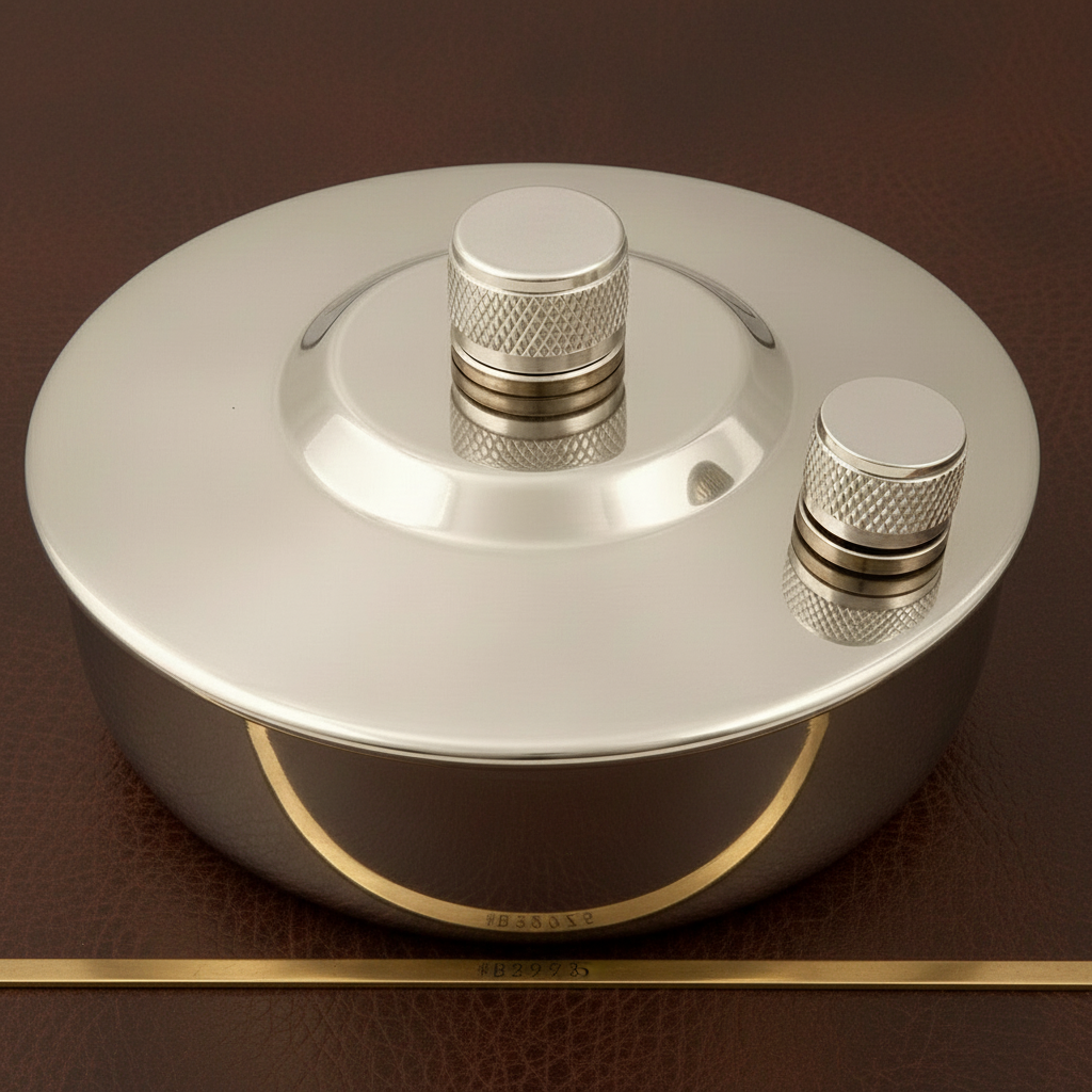 jewellers alcohol spirit lamp in polished stainless steel with snuffer cap — Dental Bench