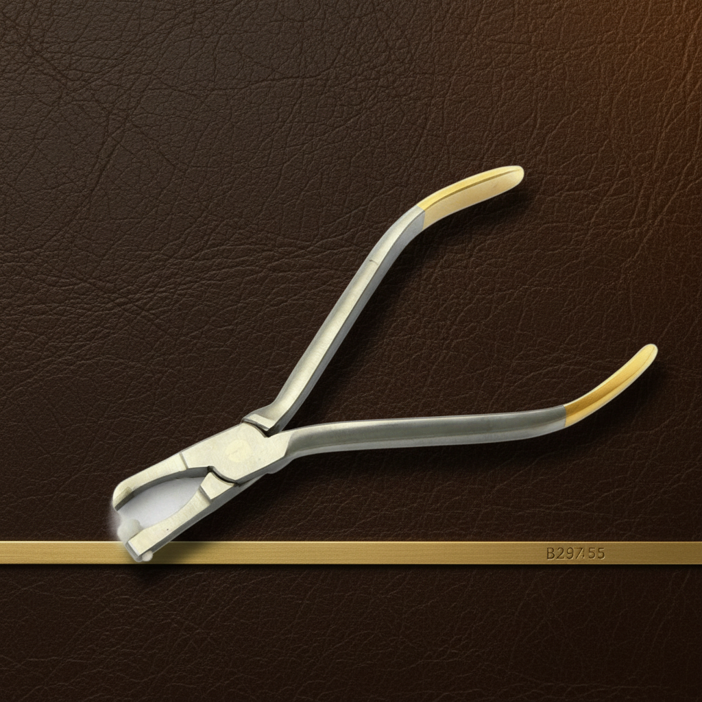 posterior band bracket removing pliers 13 cm with gold plated handles — Dental Bench
