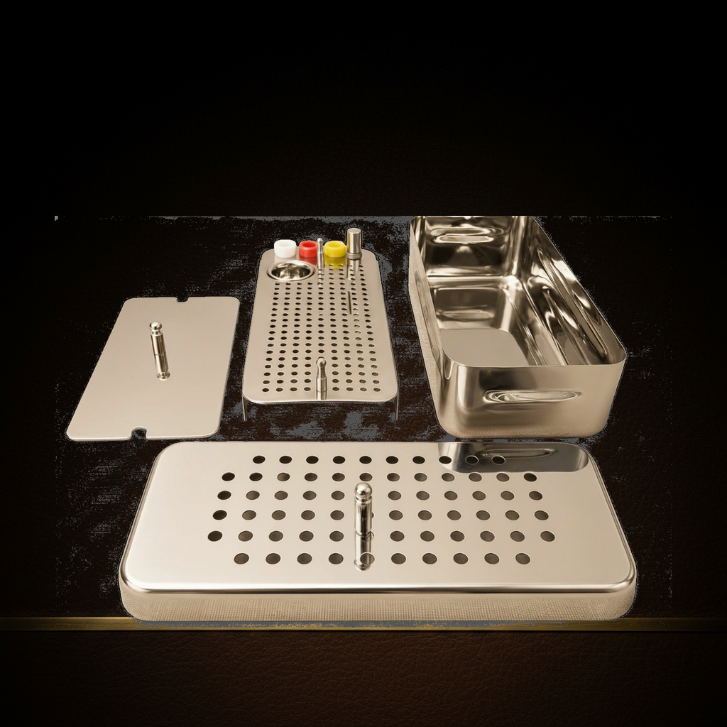 prf grf processing system cassette in medical grade stainless steel — Dental Bench
