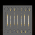 gracey curette scaler set 7 piece gold plasma coated sizes 1 2 13 14 — Dental Bench