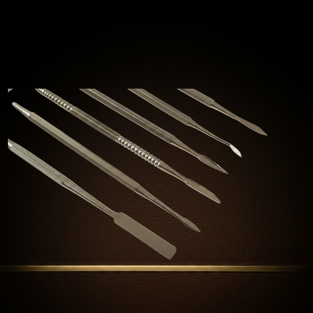 stainless steel wax clay sculpting set 6 double ended tools with pouch — Dental Bench