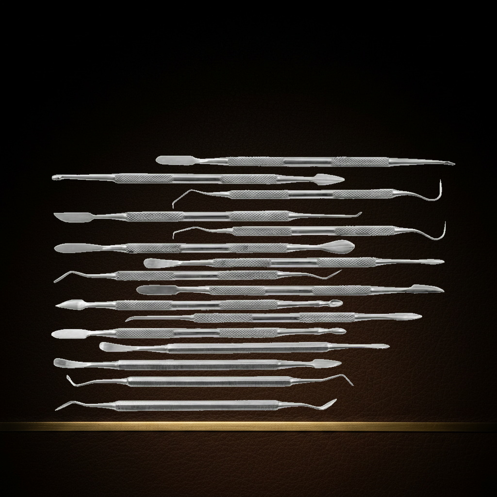 professional 16 piece stainless steel wax carving tools double ended dental scul — Dental Bench