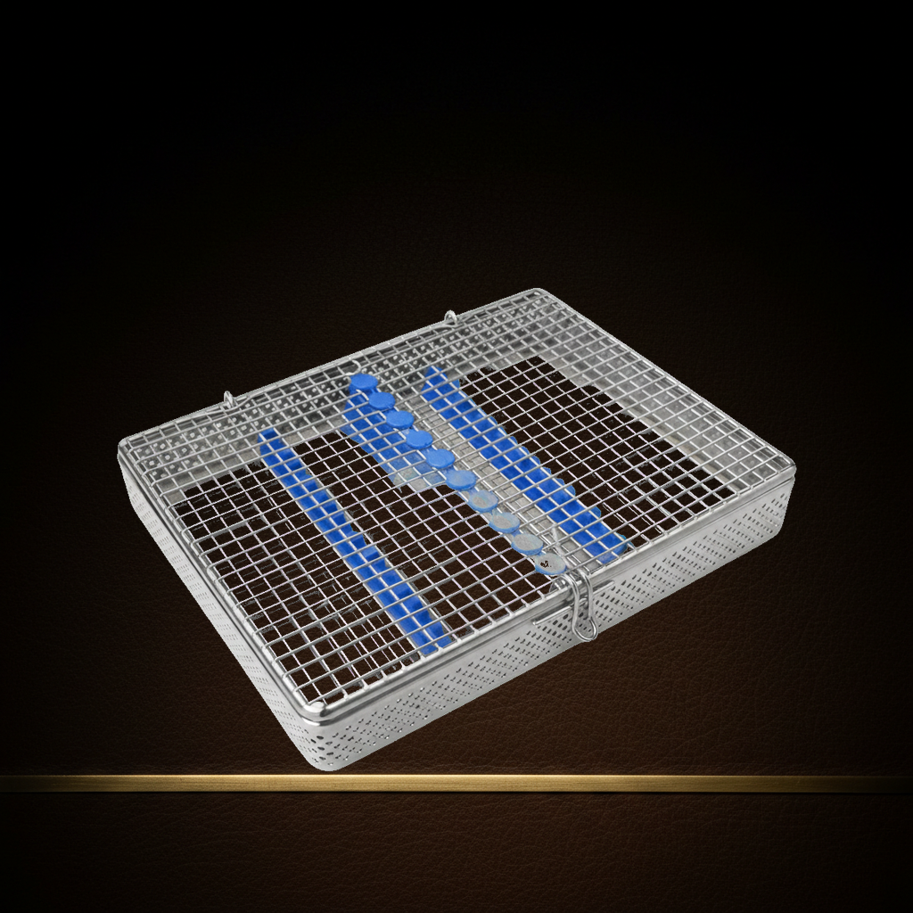 autoclavable sterilisation cassette for 10 instruments 195 x 145 mm — Dental Bench
