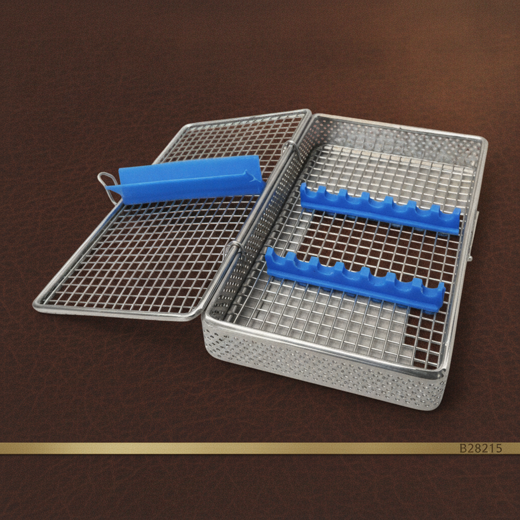 stainless steel autoclave tray for 7 instruments 195 x 105 mm — Dental Bench