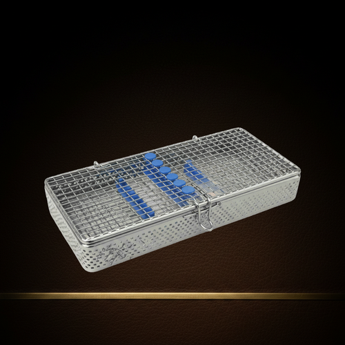 autoclavable sterilisation cassette for 5 dental instruments 195mm — Dental Bench