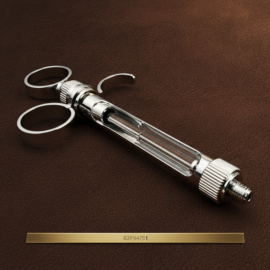 surgical steel aspirating syringe for 1 8 ml dental anaesthetic cartridges — Dental Bench