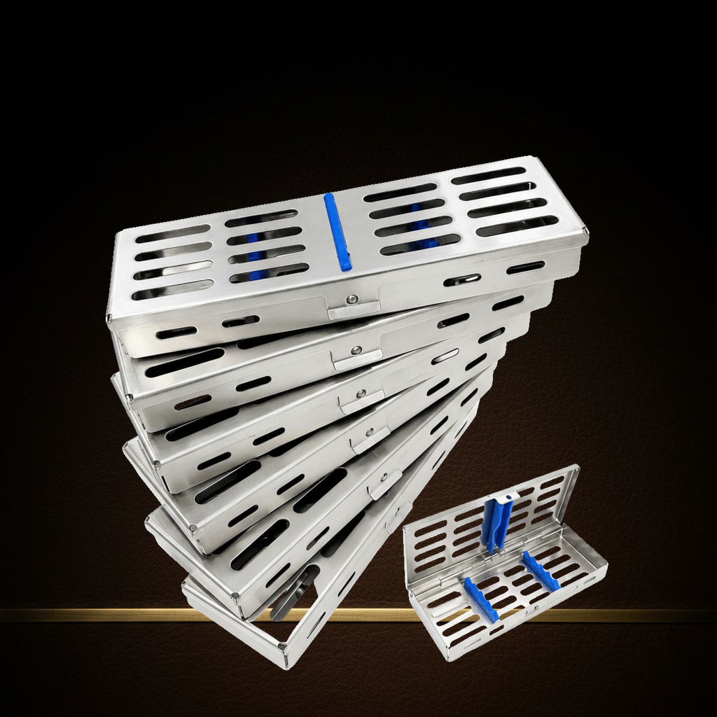 sterilisation cassette rack set 6 piece holds 5 instruments each — Dental Bench
