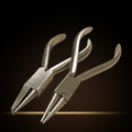 2 piece orthodontic pliers set round nose combination round flat nose 14 cm — Dental Bench