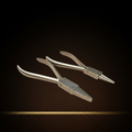 two piece plier set flat nose and round nose 14 cm stainless steel — Dental Bench