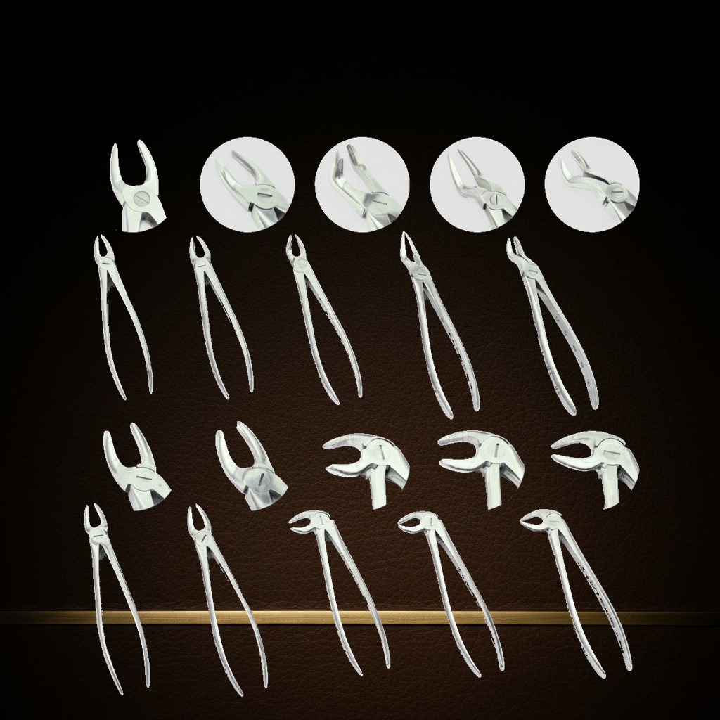 10 piece surgical steel forceps set with fenestrated handles for precision grip — Dental Bench