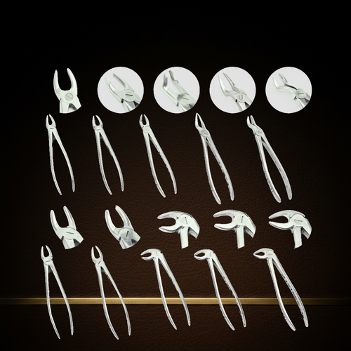 10 piece surgical steel forceps set with fenestrated handles for precision grip — Dental Bench