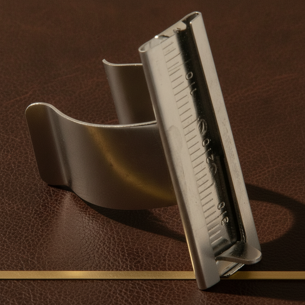 ambidextrous endodontic finger gauge in german stainless steel — Dental Bench