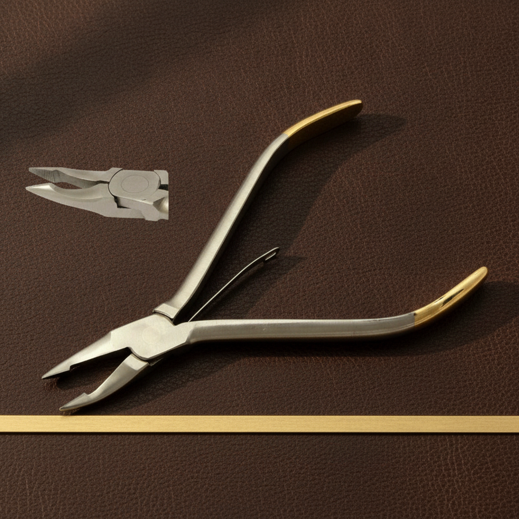 weingart orthodontic utility pliers 13 cm with gold plated handles — Dental Bench