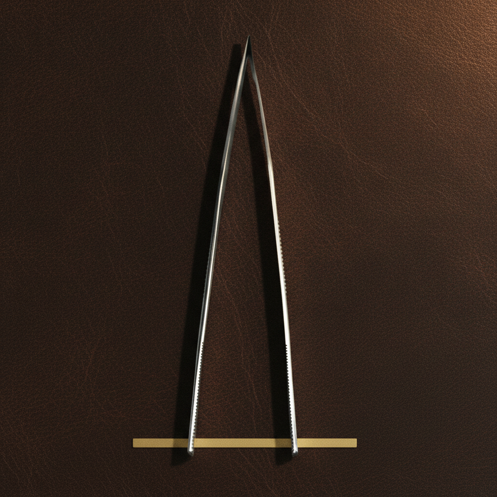 german steel serrated dressing forceps tweezers — Dental Bench