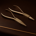 two piece plier set flat nose and round nose 14 cm stainless steel — Dental Bench